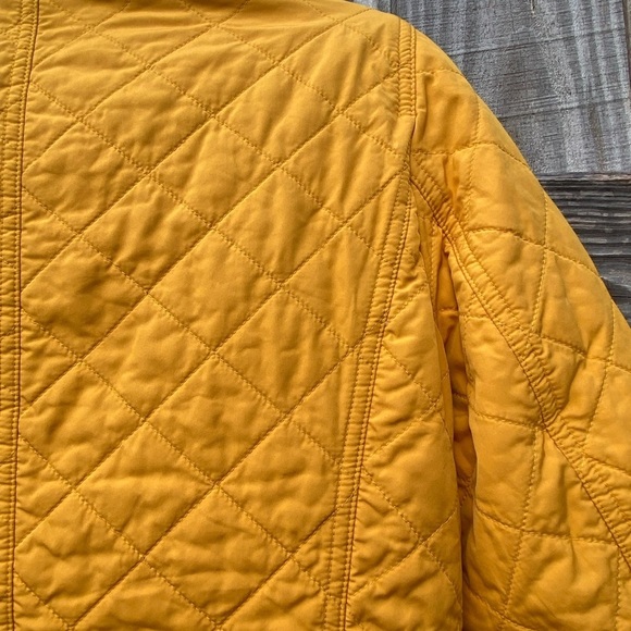 Talbots Petite Marigold Yellow Quilted Jacket - Picture 9 of 9